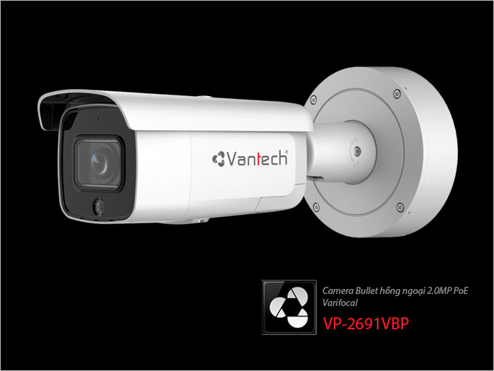 Camera Bullet hồng ngoại 2.0MP PoE Varifocal VP-2691VBP