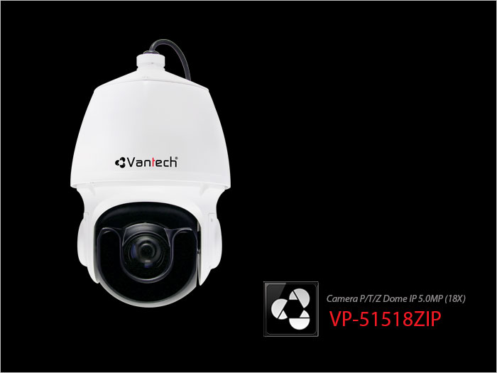 Vantechh Camera hồng ngoại PTZ Dome IP 5.0MP VP-51518ZIP